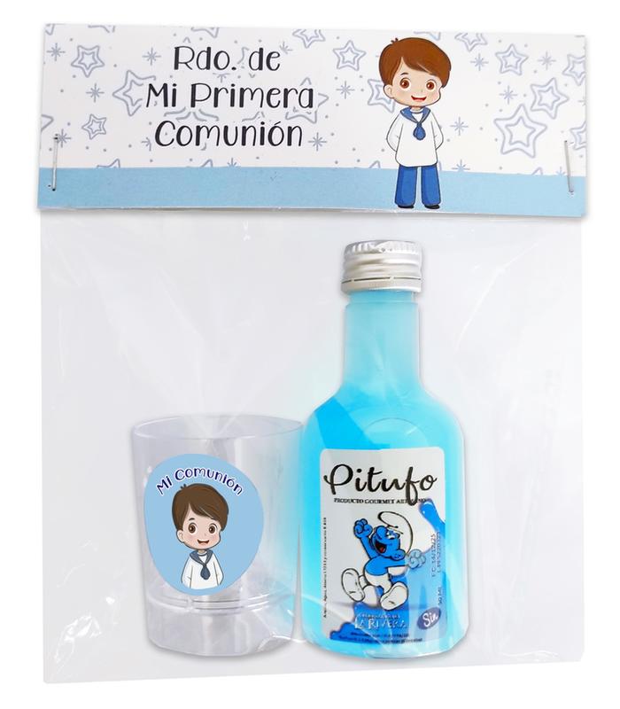 PACK NIÑO LICOR SIN ALCOHOL DE PITUFO Y CHUPITO