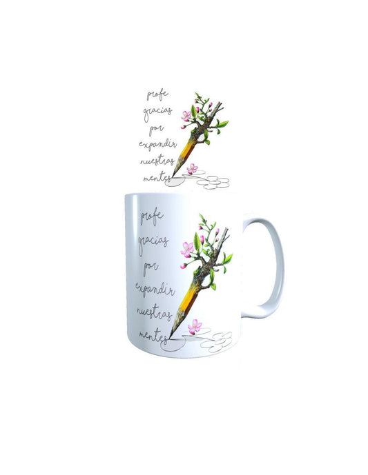 TAZA FRASE PROFE GRACIAS POR EXPANDIR NUESTRAS MENTES