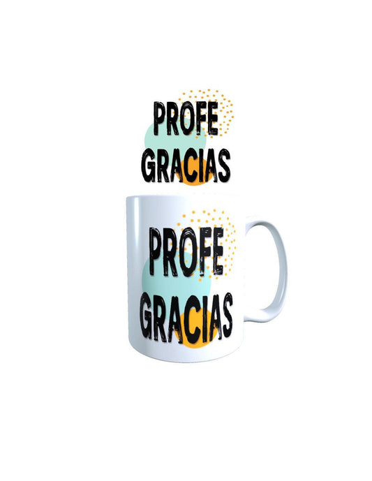 TAZA FRASE PROFE GRACIAS