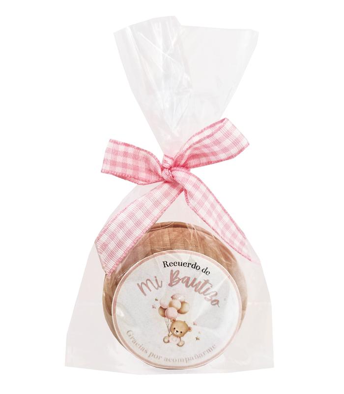 YOYÓ EN CELOFÁN CON PEGATINA OSO ROSA