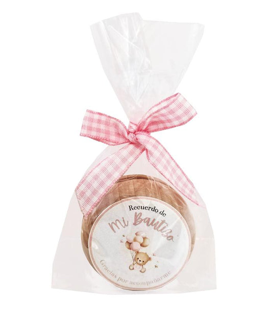 YOYÓ EN CELOFÁN CON PEGATINA OSO ROSA