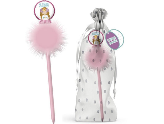 BOLIGRAFO MI PRIMERA COMUNIÓN POMPON NIÑA