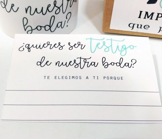 Kit ¿Quieres Ser Testigo De Nuestra Boda?