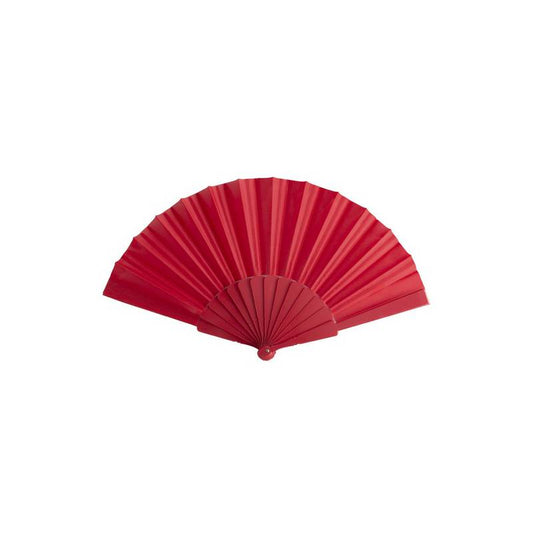 ABANICO DE TELA Y PVC PRESENTADO EN CAJA DE REGALO