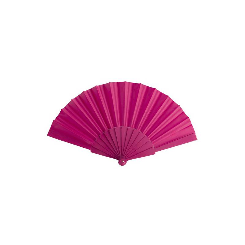 ABANICO DE TELA Y PVC PRESENTADO EN CAJA DE REGALO