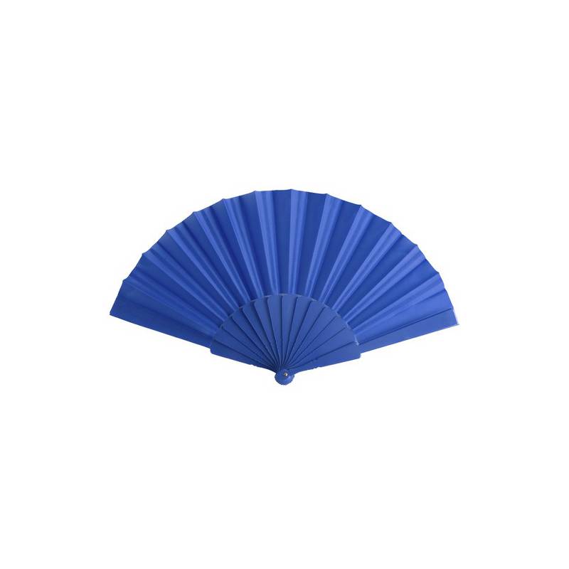 ABANICO DE TELA Y PVC PRESENTADO EN CAJA DE REGALO