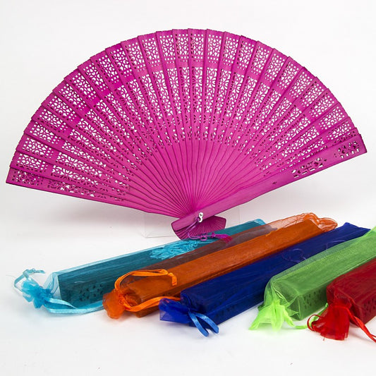 ABANICO DE MADERA CALADO SURTIDO