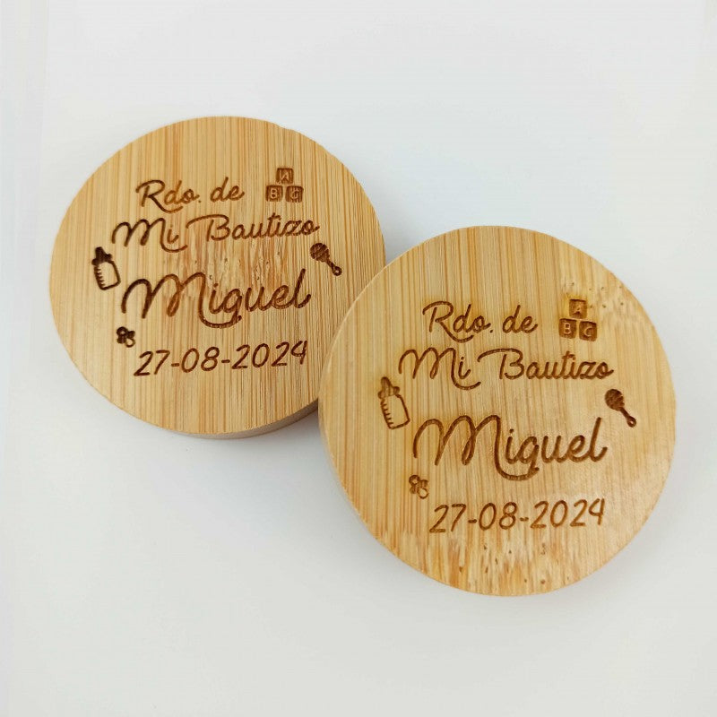 Abridor Bambú personalizado Bautizo