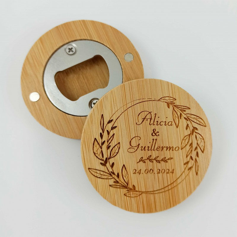 Abridor Bambú personalizado Boda