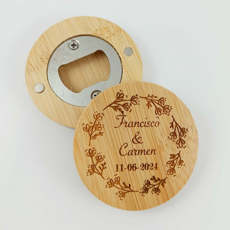 Abridor Bambú personalizado Boda