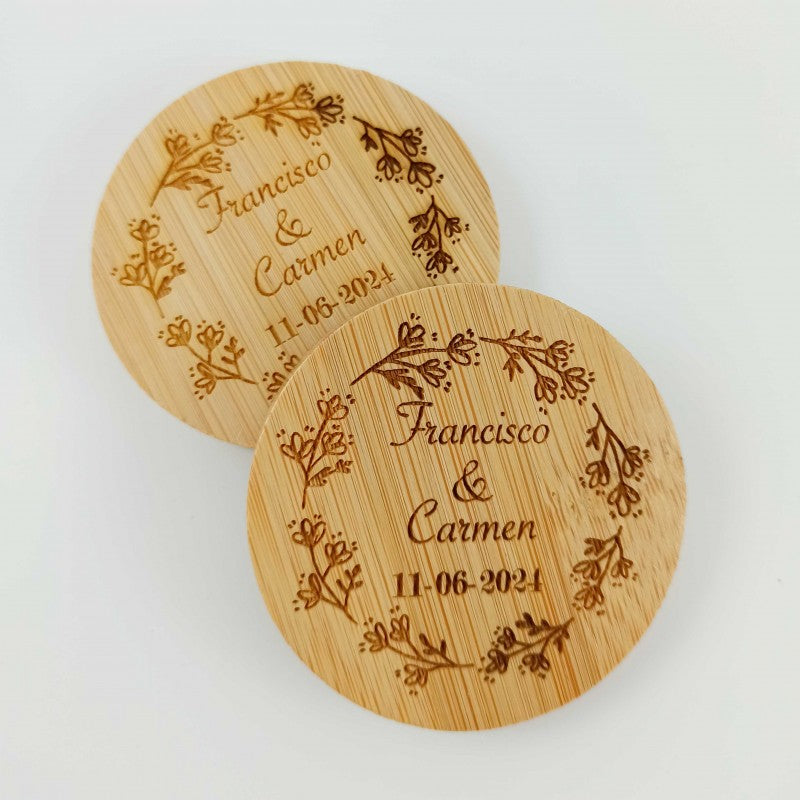 Abridor Bambú personalizado Boda