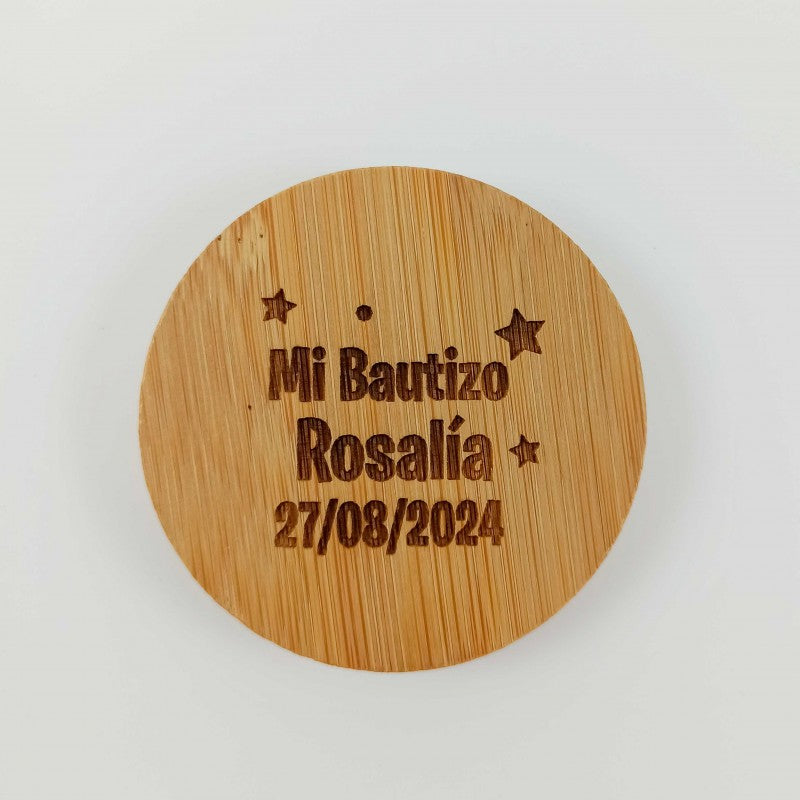 Abridor Bambú personalizado Bautizo