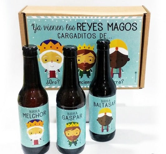Kit Cerveza "Ya Vienen Los Reyes Magos Cargaditos De... ¿Oro? ¿Incienso? ¿Birra?"