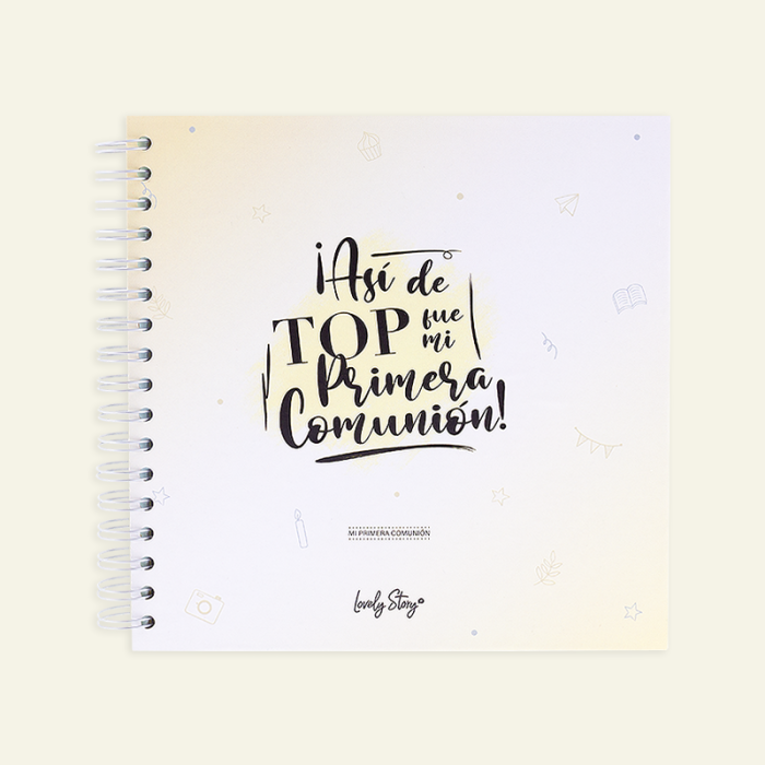 Álbum de fotos Comunión amarillo - Así de top fue mi Primera Comunión