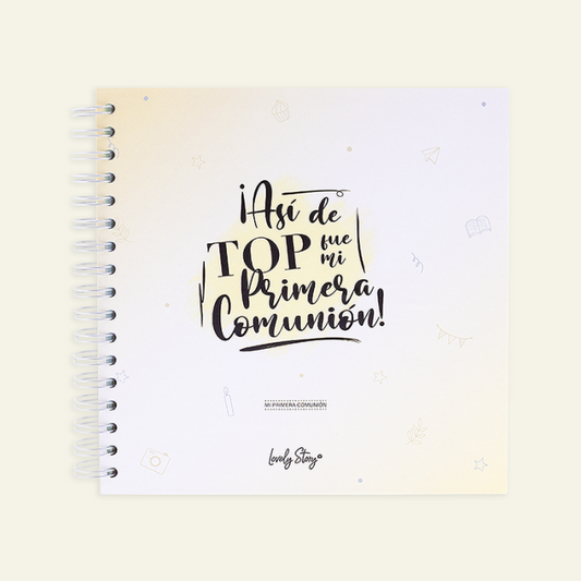 Álbum de fotos Comunión amarillo - Así de top fue mi Primera Comunión