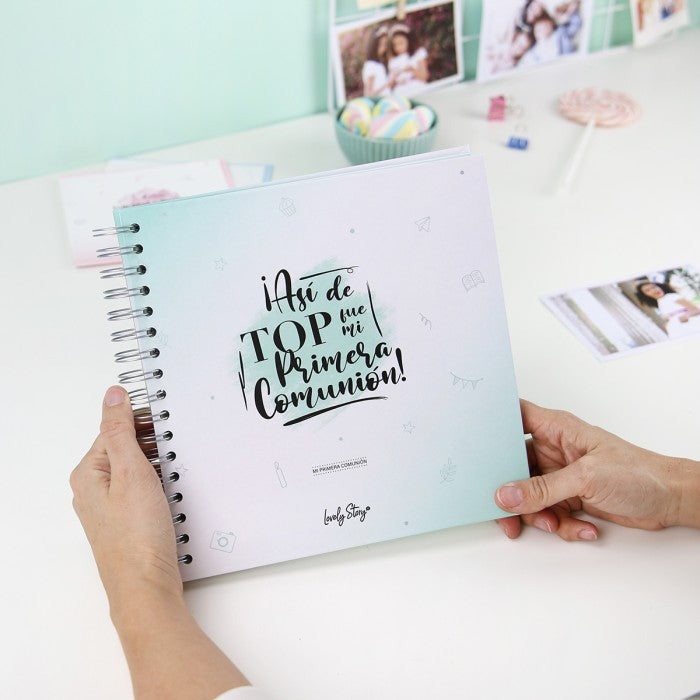 Álbum de fotos Comunión mint - Así de top fue mi Primera Comunión