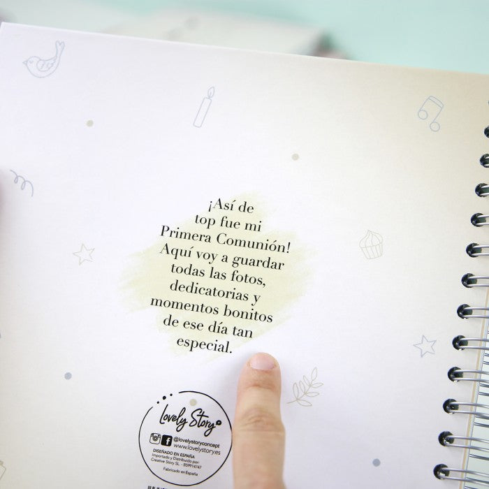 Álbum de fotos Comunión amarillo - Así de top fue mi Primera Comunión