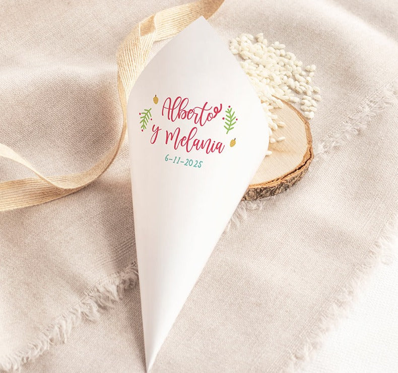 Cono para Boda Personalizado