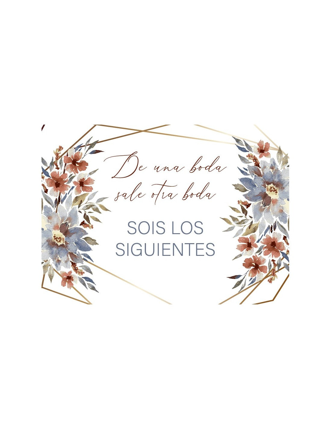 Cartel Personalizado Boda