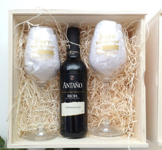 Caja Madera Doble Vino