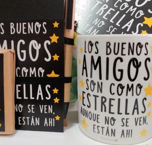 Kit Amistad "Los Buenos Amigos Son Como Las Estrellas, Siempre Están Ahí"