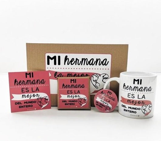 Kit Hermana "Mi Hermana Es La Mejor Del Mundo Entero"