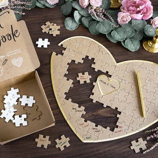 Libro de Firmas Puzzle Corazón