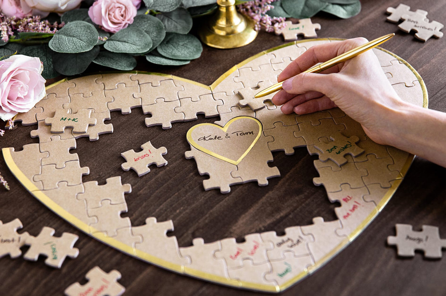 Libro de Firmas Puzzle Corazón