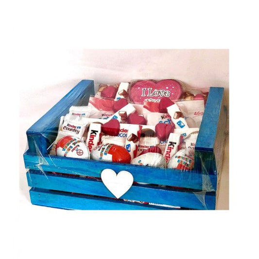 KINDER CAJA MADERA GRANDE CORAZÓN