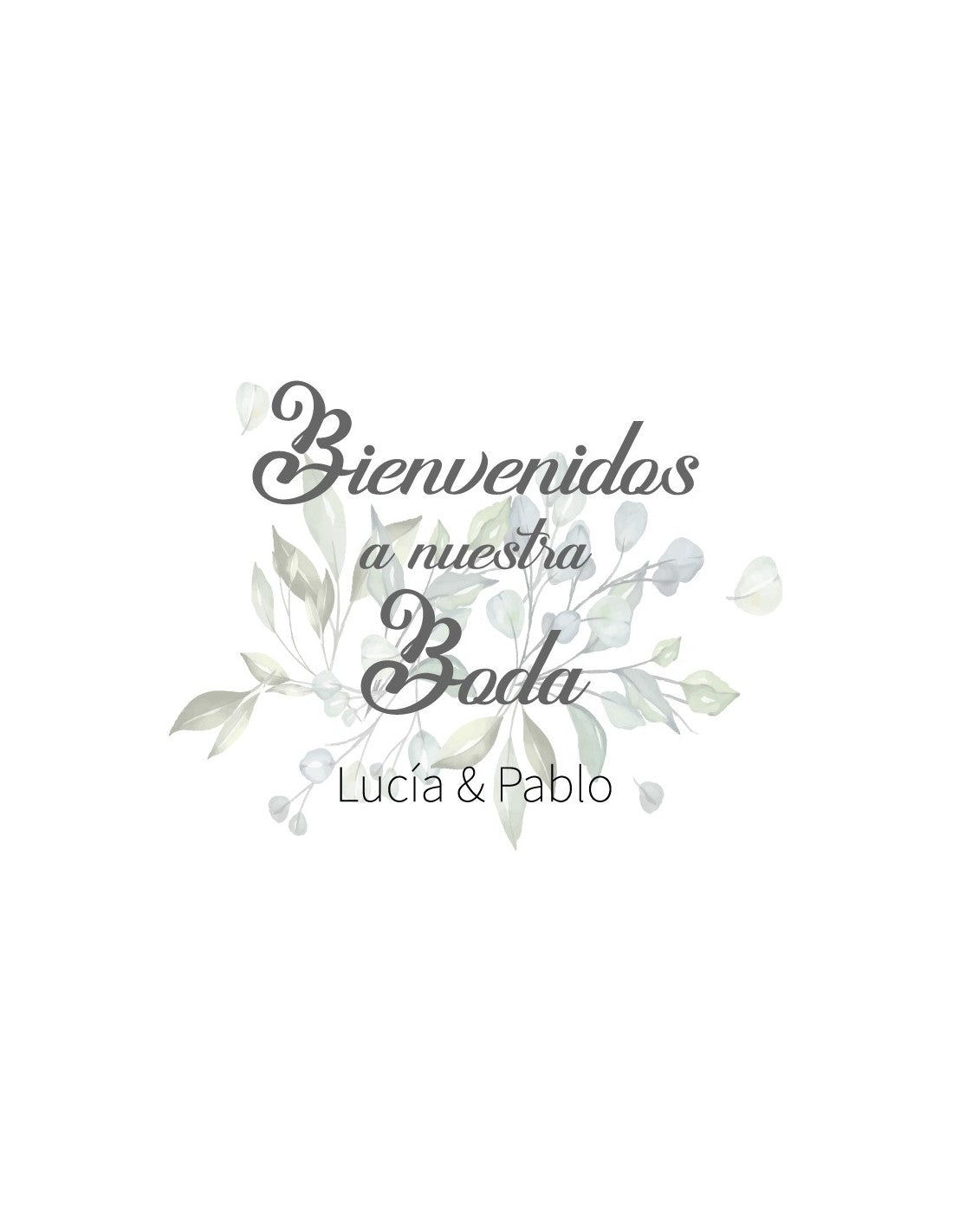 Cartel Personalizado Boda