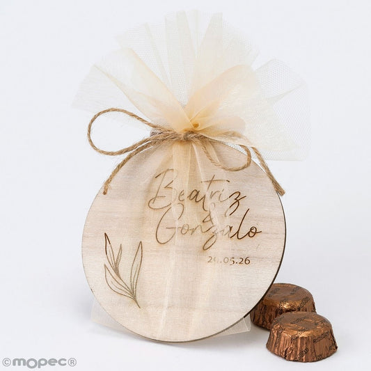 Posavasos + 2 bombones